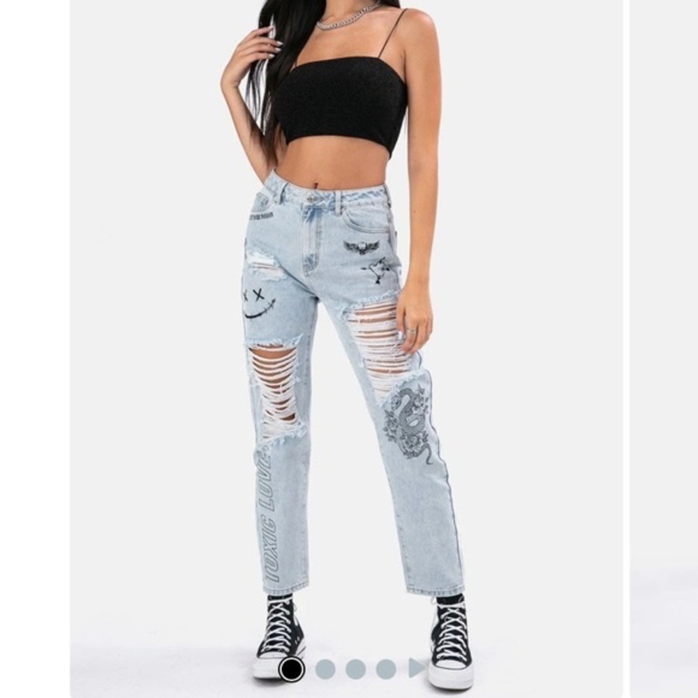 Adika Toxic Love Ripped Jeans